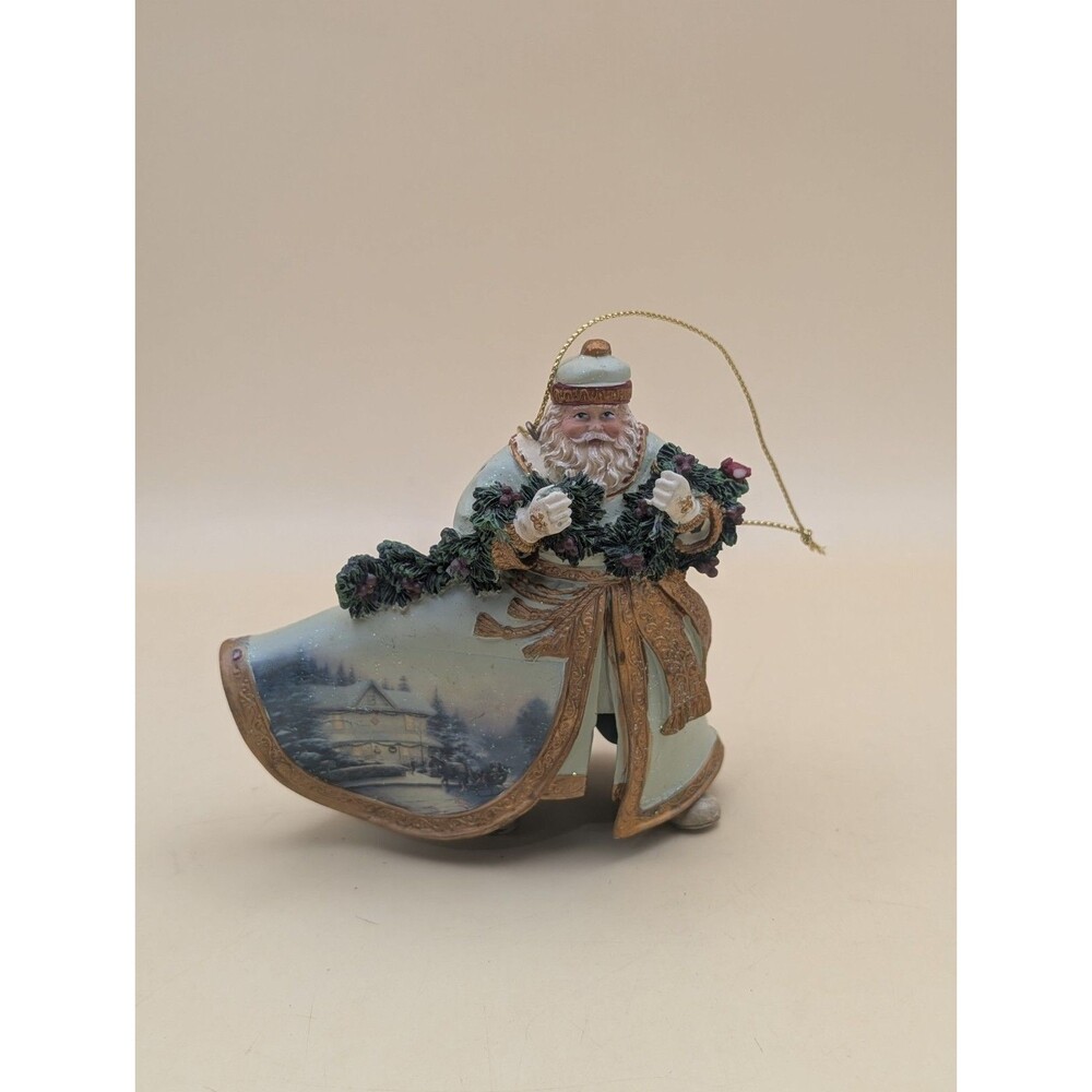 THOMAS KINKADE OLD WORLD SANTA Bringing Home the Tree Santa Christmas FIGURINE